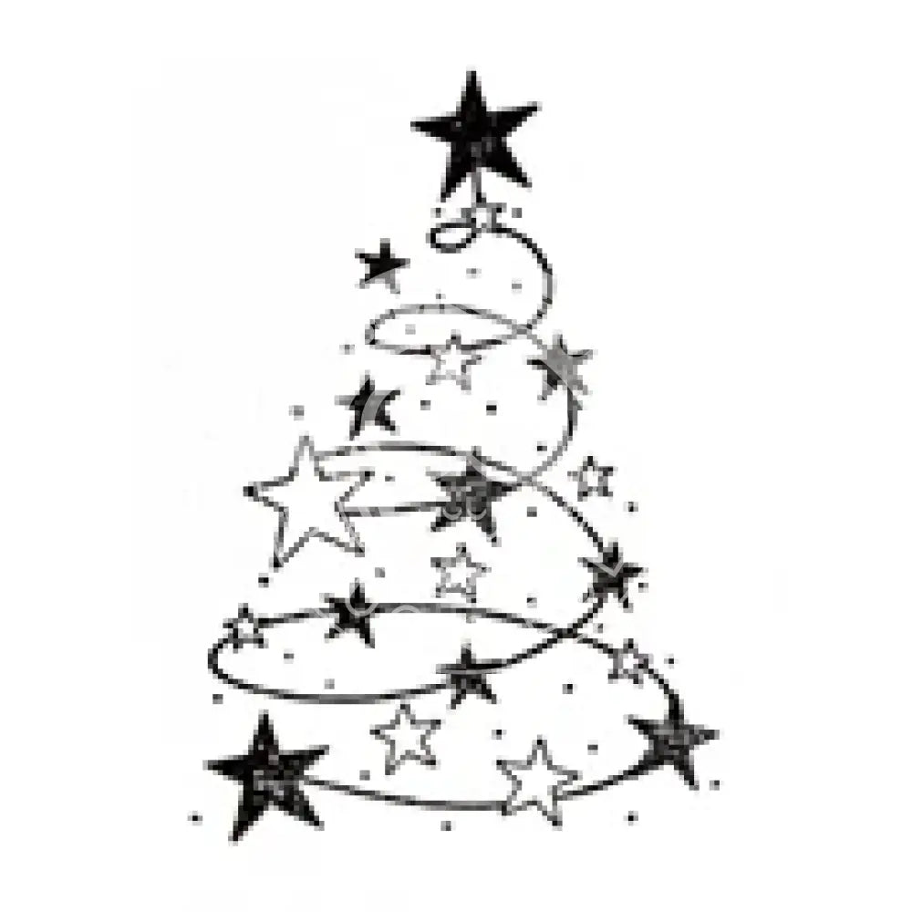 Stempel Tannenbaum mit Sternen stempel