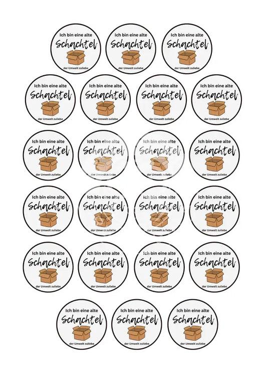 Sticker Alte Schachtel