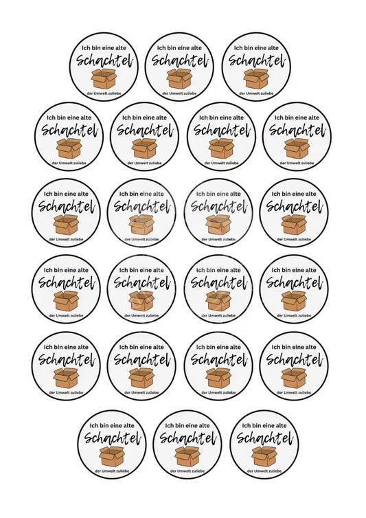Sticker Alte Schachtel