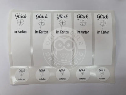 Sticker Glück im Karton