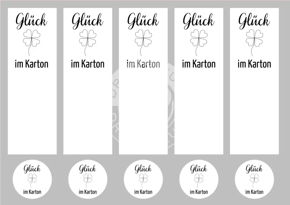 Sticker Glück im Karton