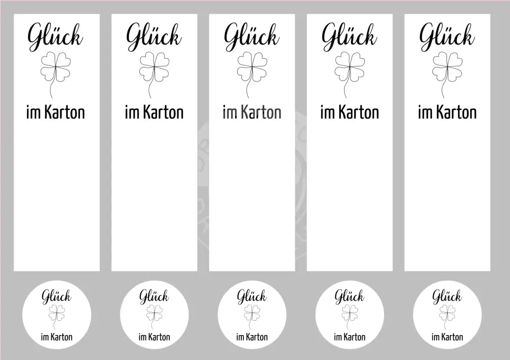Sticker Glück im Karton