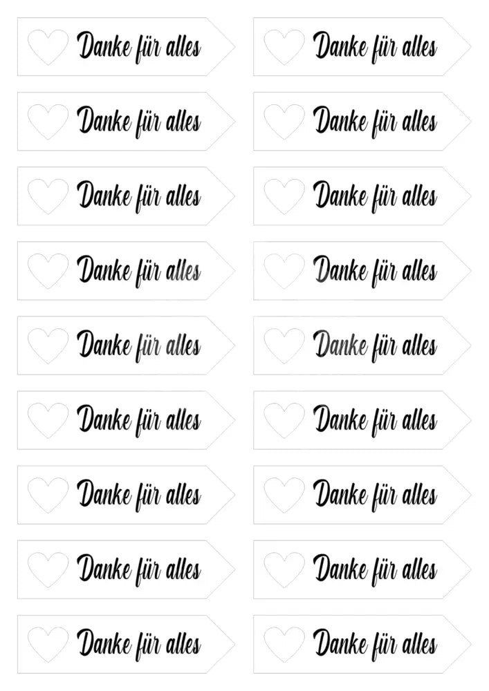 Transparentpapier Danke für alles