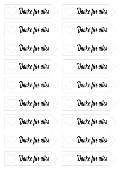 Transparentpapier Danke für alles