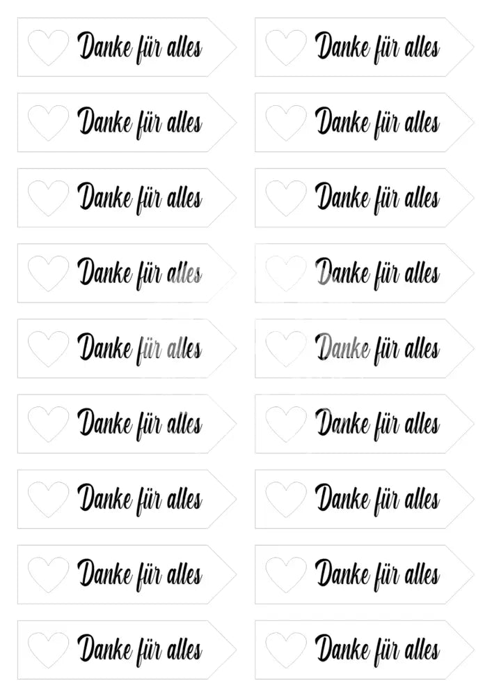 Transparentpapier Danke für alles