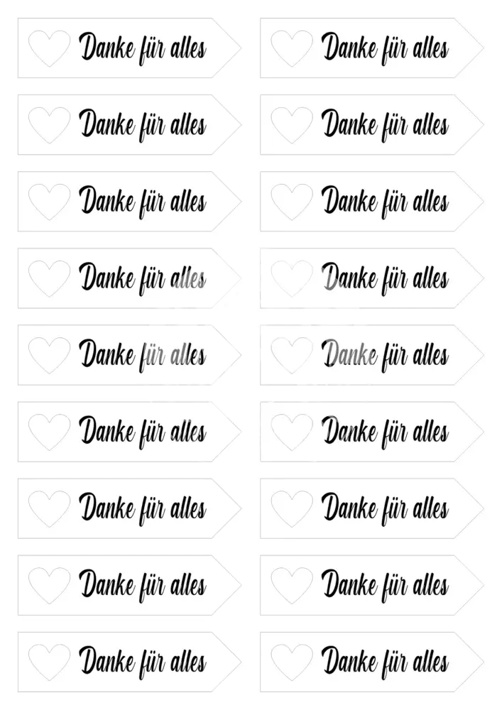 Transparentpapier Danke für alles