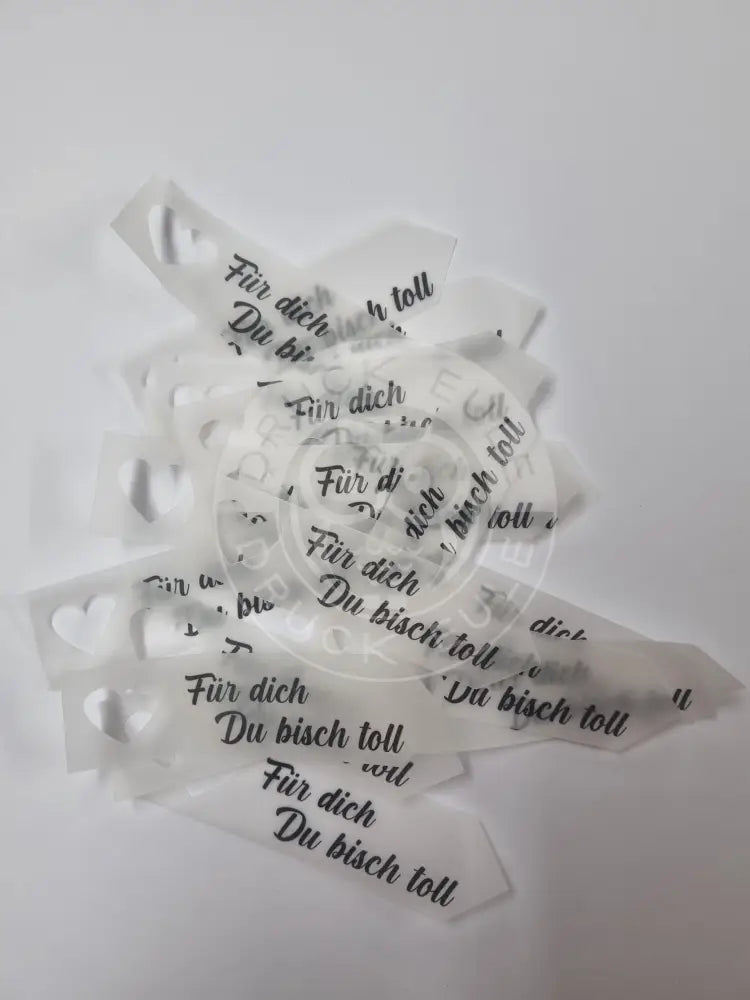 Transparentpapier Für dich Du bisch toll 2