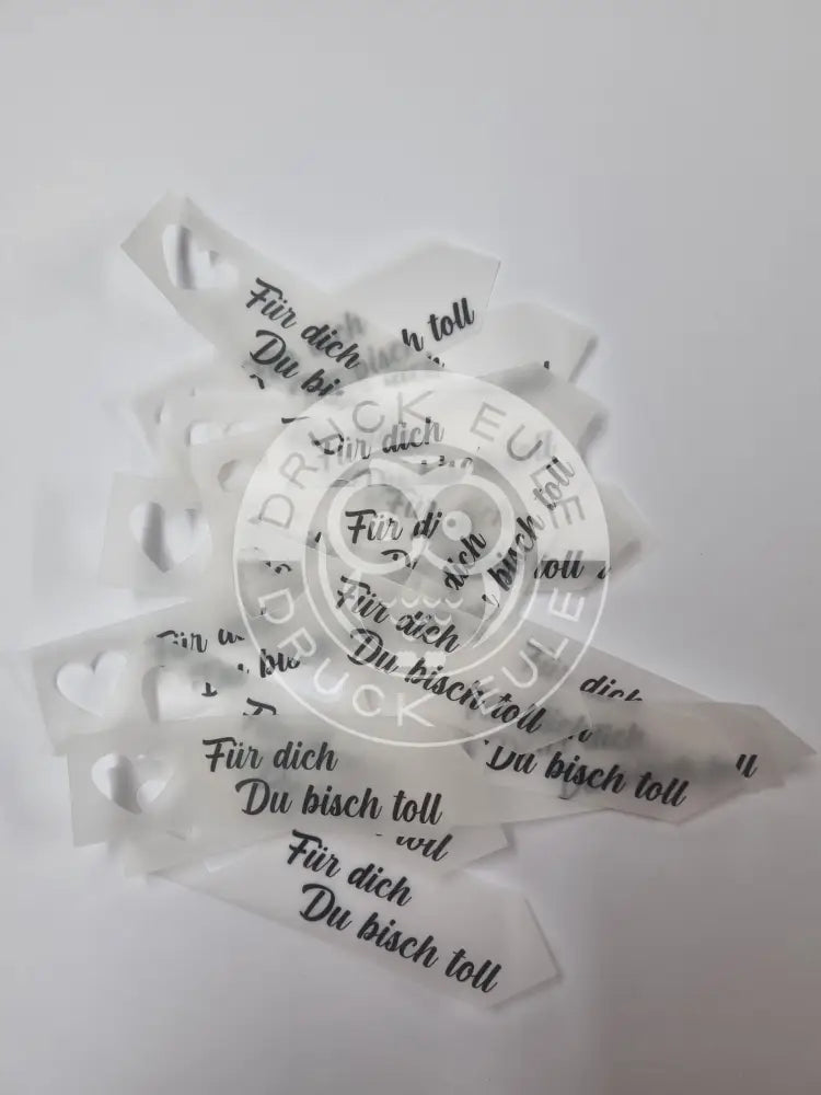 Transparentpapier Für dich Du bisch toll 2