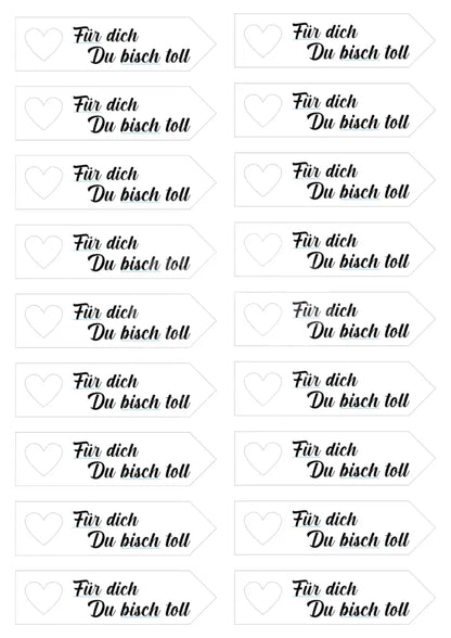Transparentpapier Für dich Du bisch toll 2