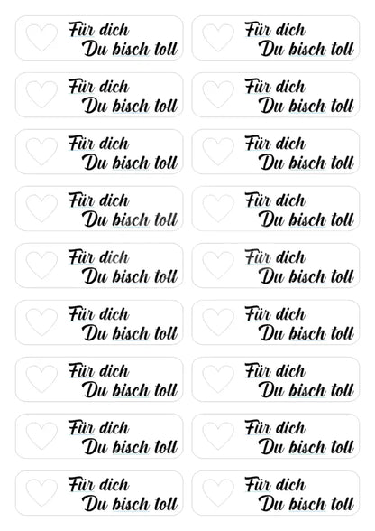 Transparentpapier Für dich Du bisch toll