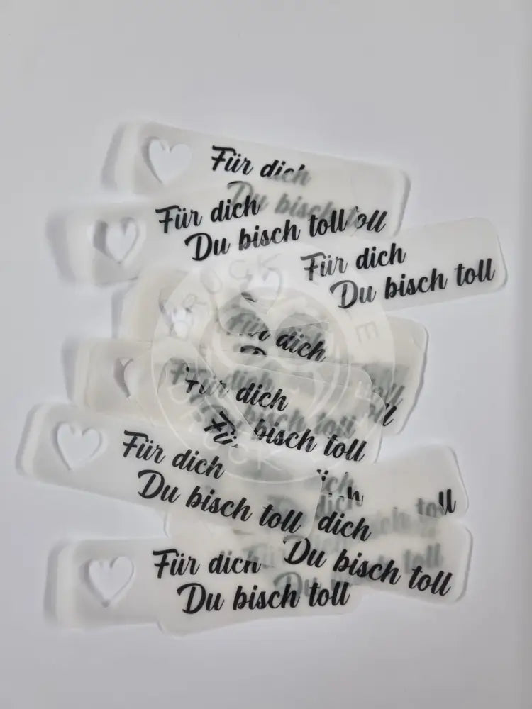 Transparentpapier Für dich Du bisch toll