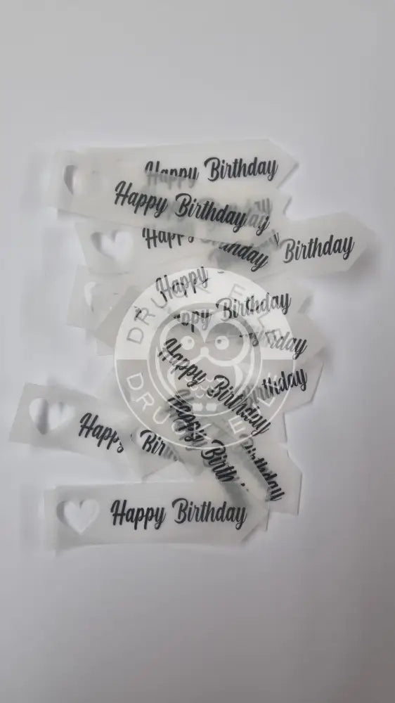 Transparentpapier Happy Birthday 2