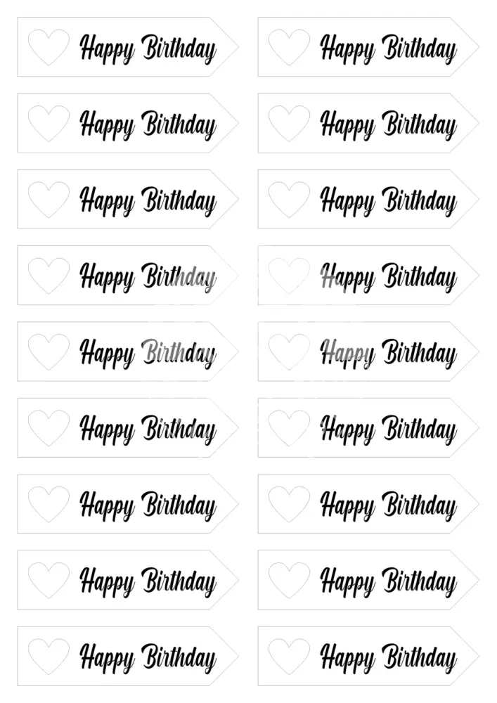 Transparentpapier Happy Birthday 2