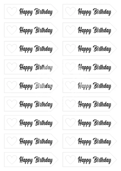 Transparentpapier Happy Birthday 2