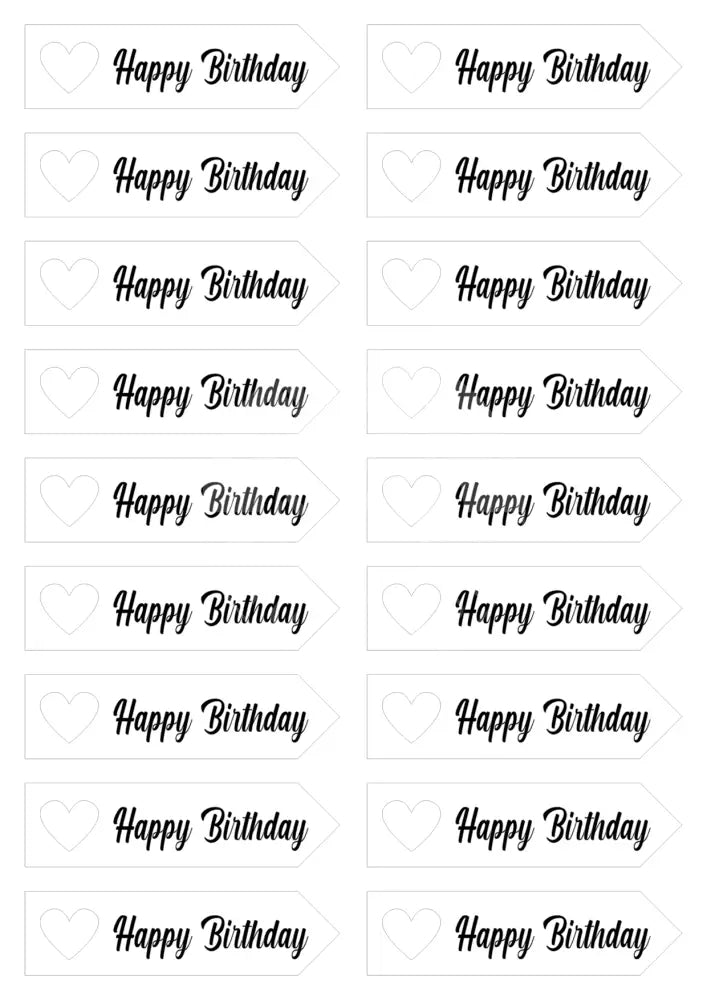 Transparentpapier Happy Birthday 2