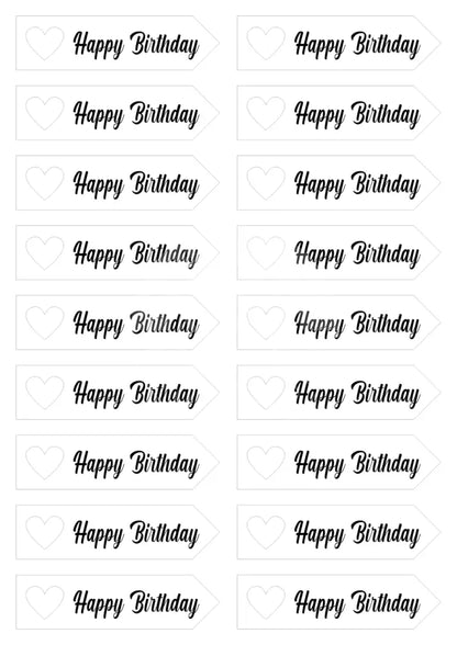 Transparentpapier Happy Birthday 2