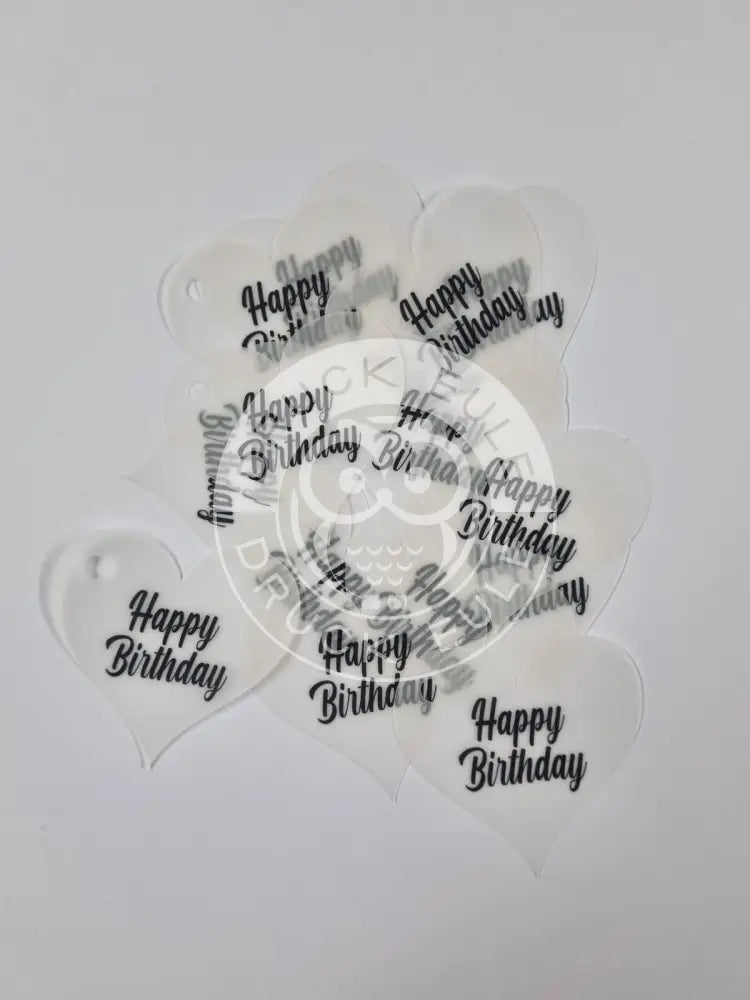 Transparentpapier Happy Birthday