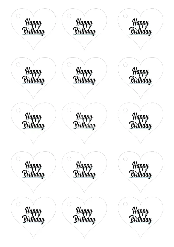 Transparentpapier Happy Birthday