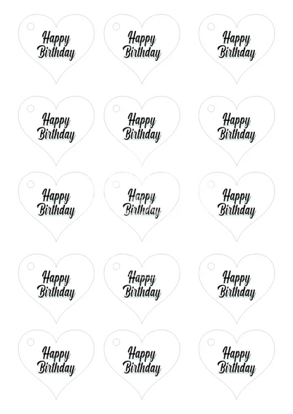 Transparentpapier Happy Birthday