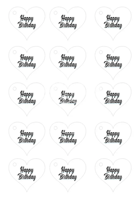 Transparentpapier Happy Birthday