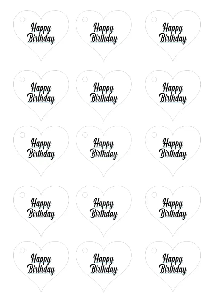 Transparentpapier Happy Birthday