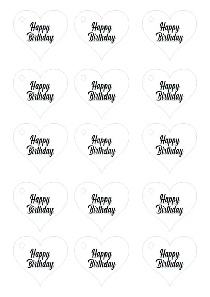 Transparentpapier Happy Birthday