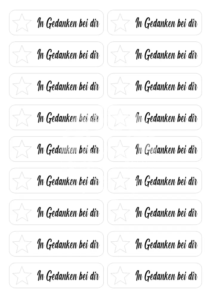 Transparentpapier In Gedanken bei dir