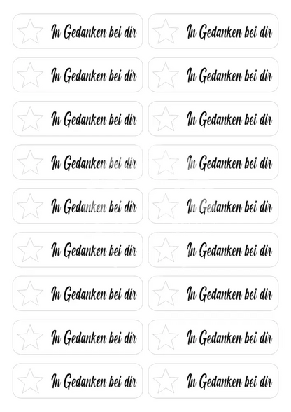 Transparentpapier In Gedanken bei dir
