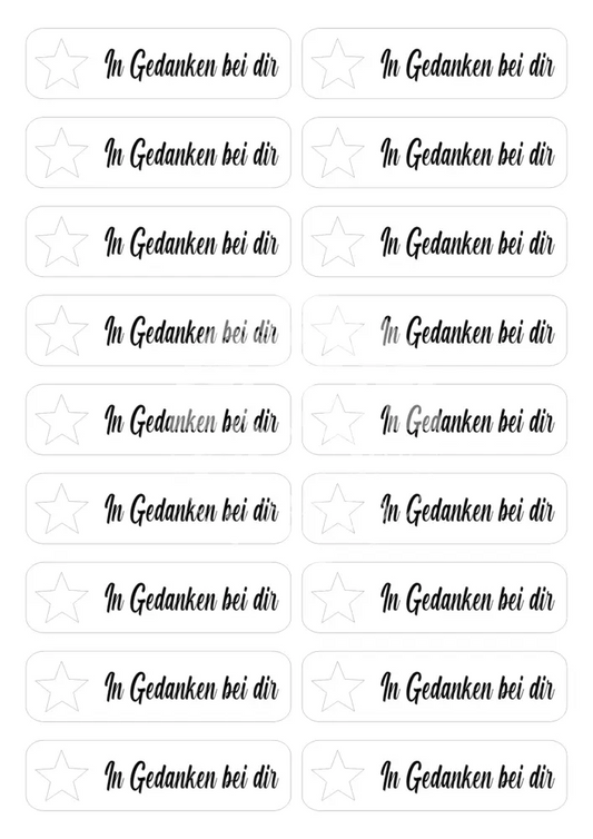 Transparentpapier In Gedanken bei dir