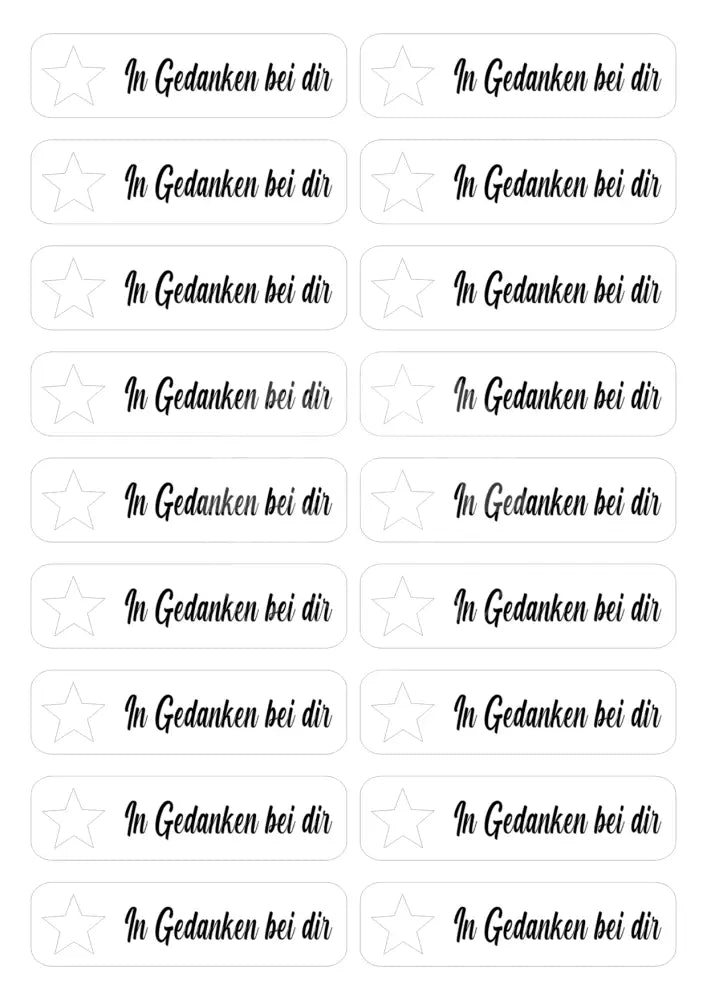 Transparentpapier In Gedanken bei dir