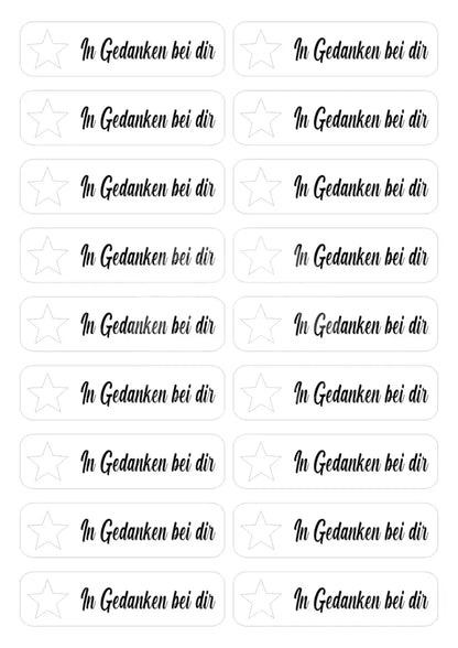 Transparentpapier In Gedanken bei dir