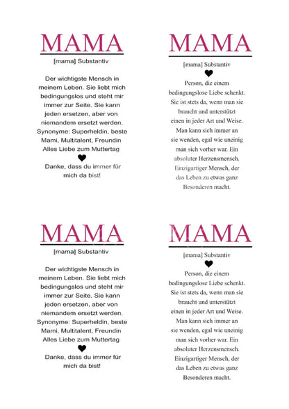 Wasserschiebefolie Mama