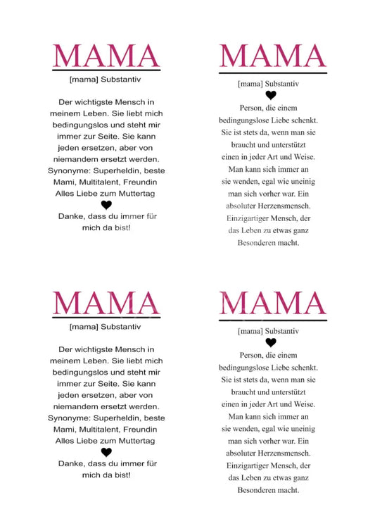 Wasserschiebefolie Mama