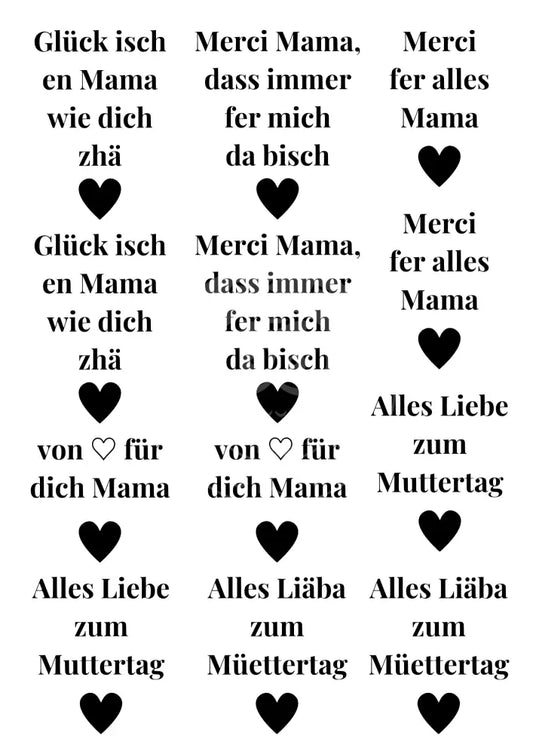 Wasserschiebefolie Blockkerze Muttertag 10