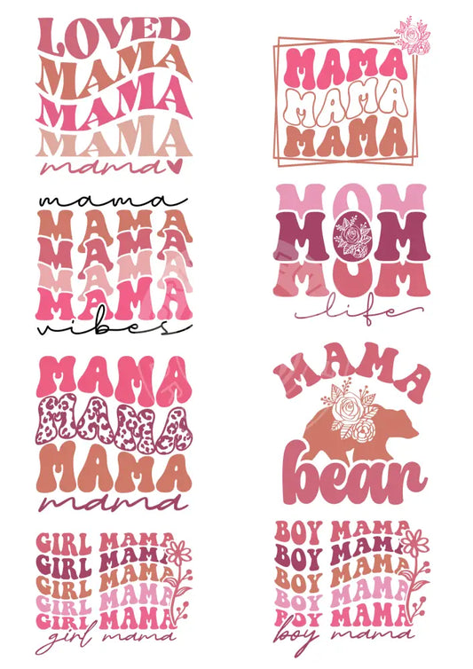 Wasserschiebefolie Blockkerze Muttertag 2