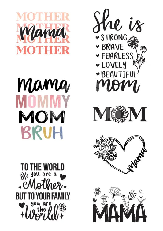 Wasserschiebefolie Blockkerze Muttertag 7