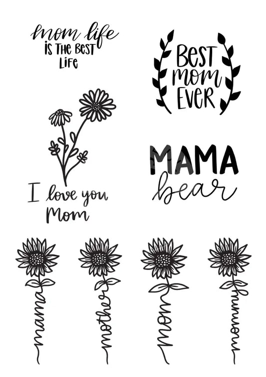 Wasserschiebefolie Blockkerze Muttertag 8