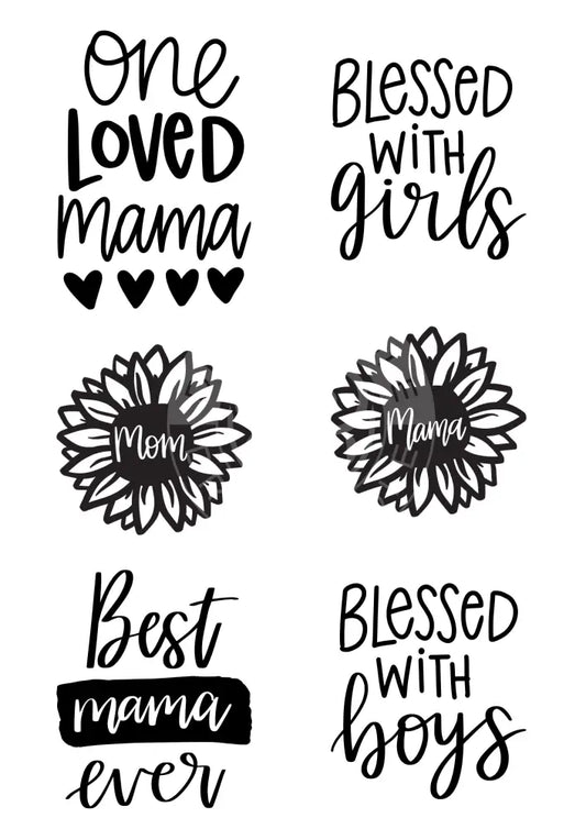 Wasserschiebefolie Blockkerze Muttertag 9