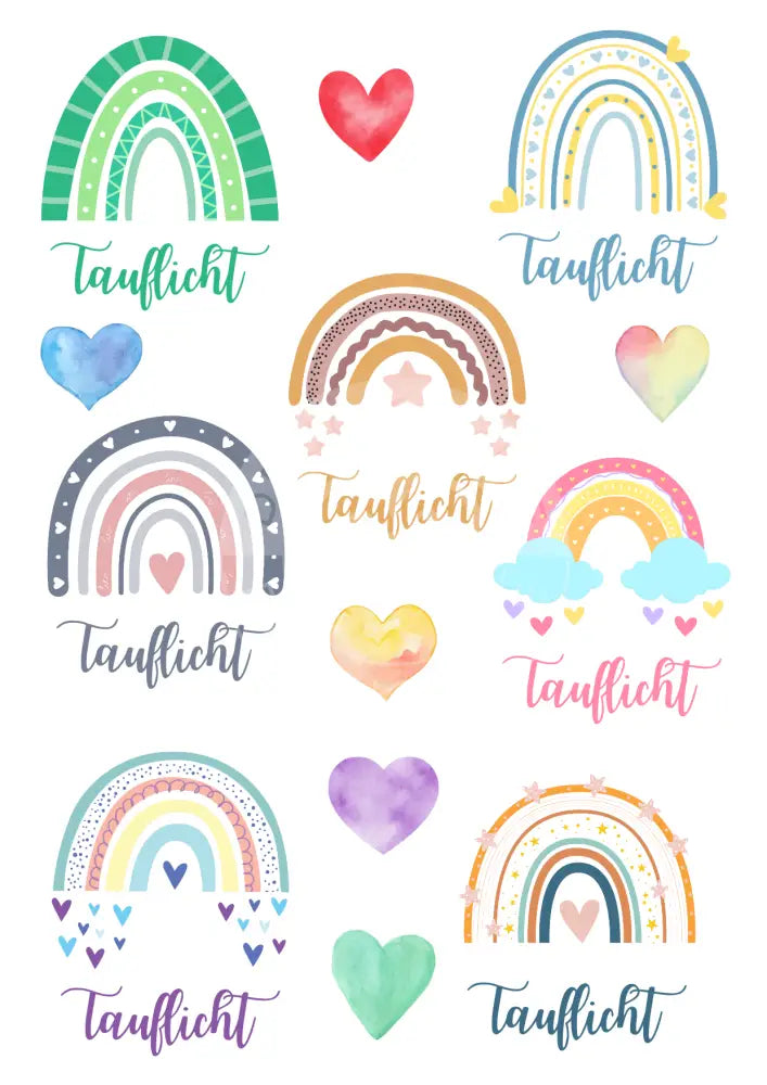 Wasserschiebefolie Blockkerze Taufe 1