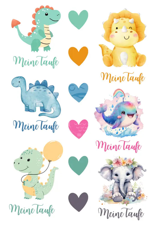 Wasserschiebefolie Blockkerze Taufe 2