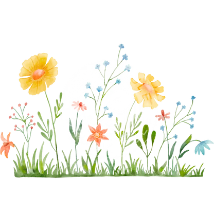 Wasserschiebefolie Blumenwiese 1