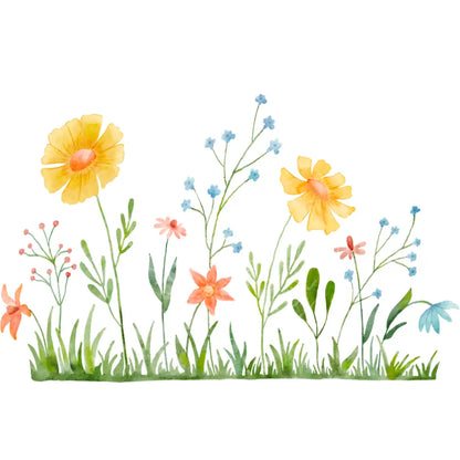 Wasserschiebefolie Blumenwiese 1