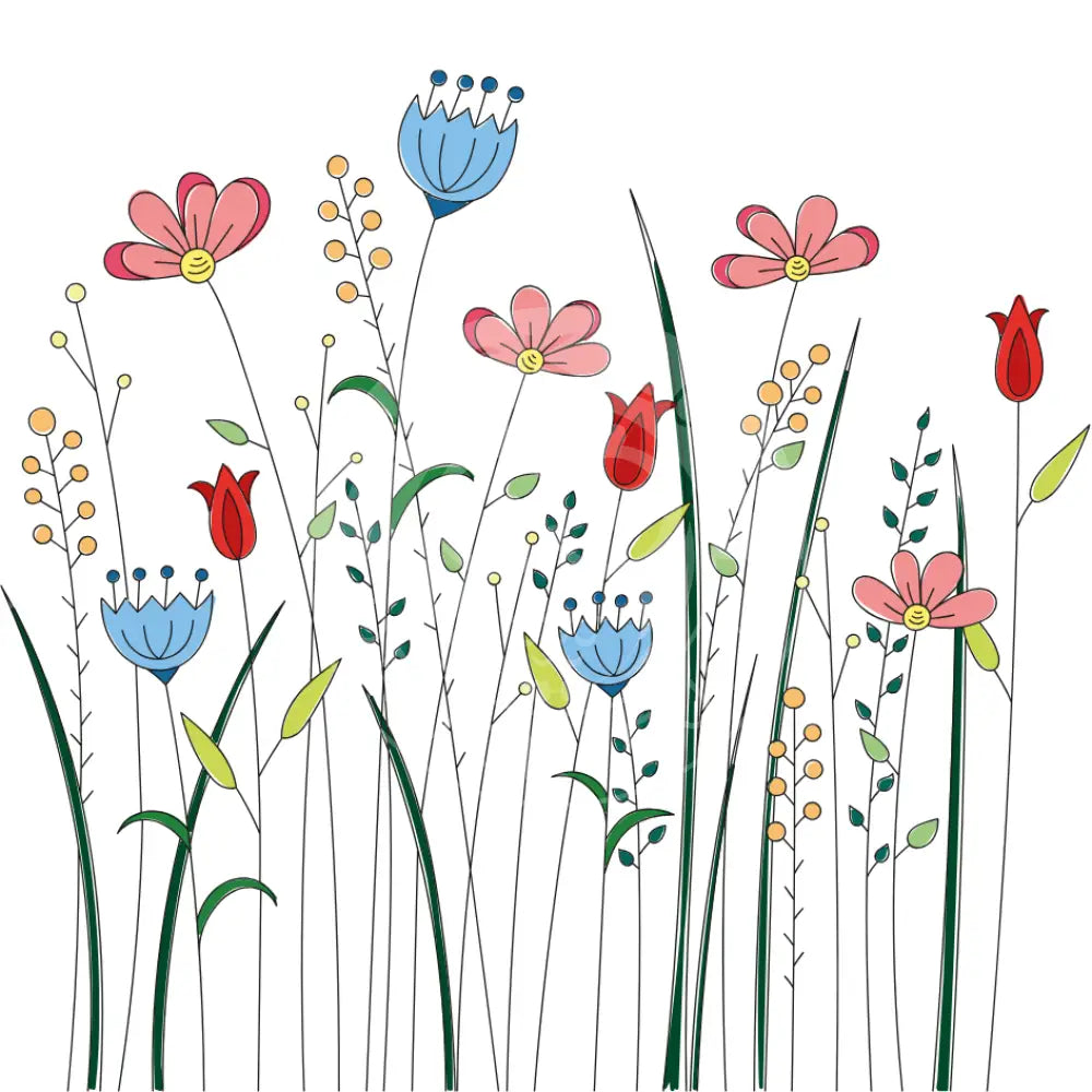 Wasserschiebefolie Blumenwiese 1