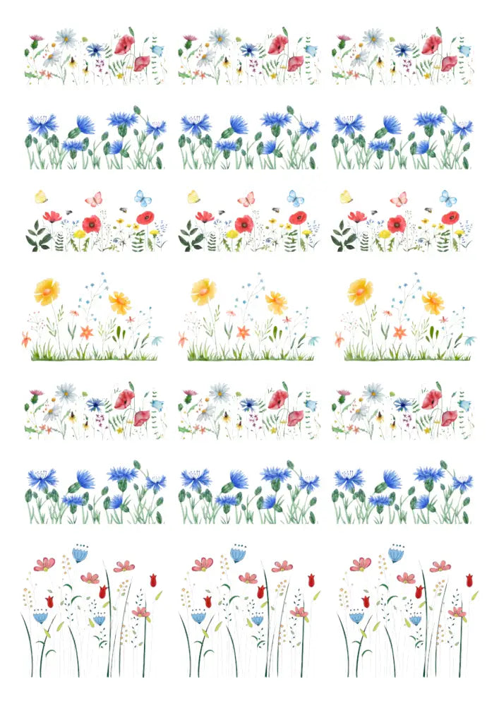 Wasserschiebefolie Blumenwiese 1