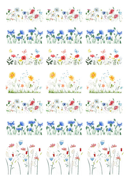 Wasserschiebefolie Blumenwiese 1