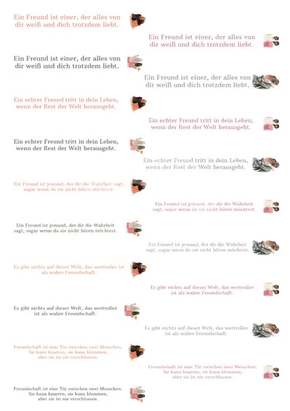 Wasserschiebefolie Freundschaft 1