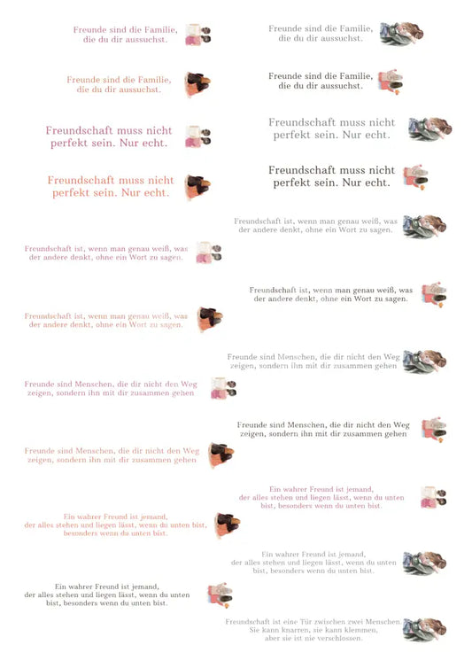 Wasserschiebefolie Freundschaft 2