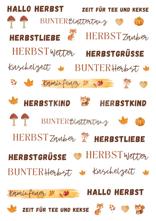 Wasserschiebefolie Herbst Für Stabkerzen