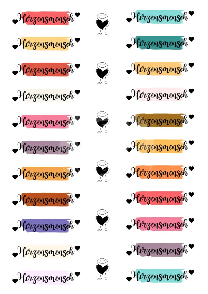 Wasserschiebefolie Herzensmensch 1