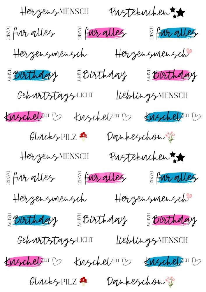 Wasserschiebefolie Kleine Stabkerzen 1